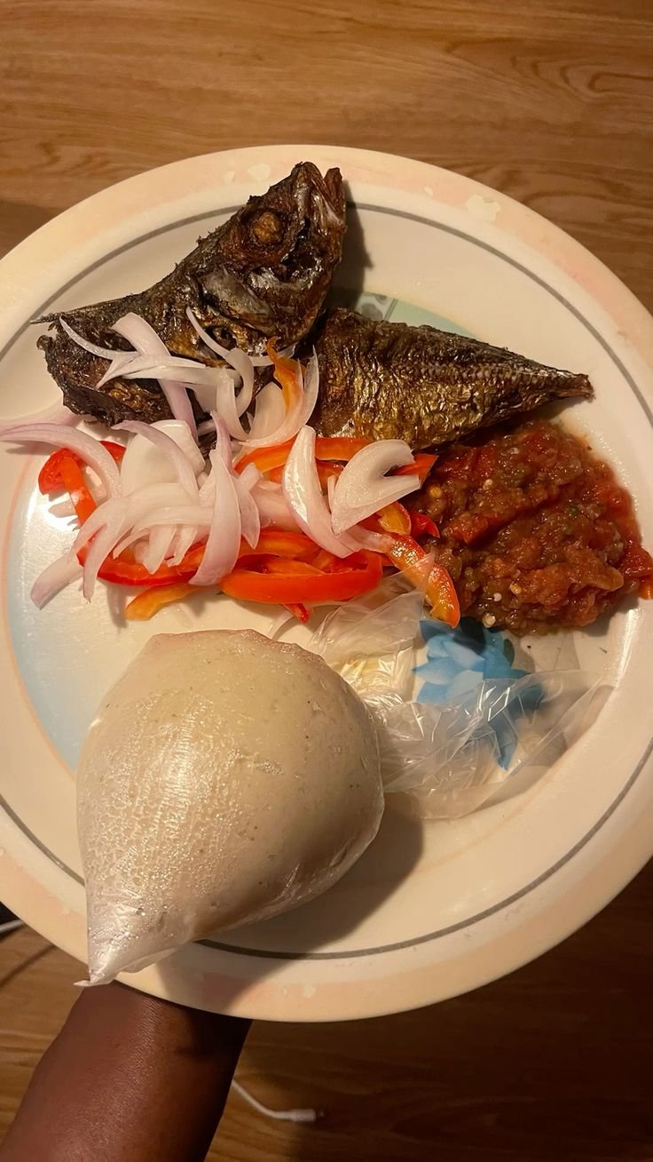 Banku & Pepper Sauce with Fish